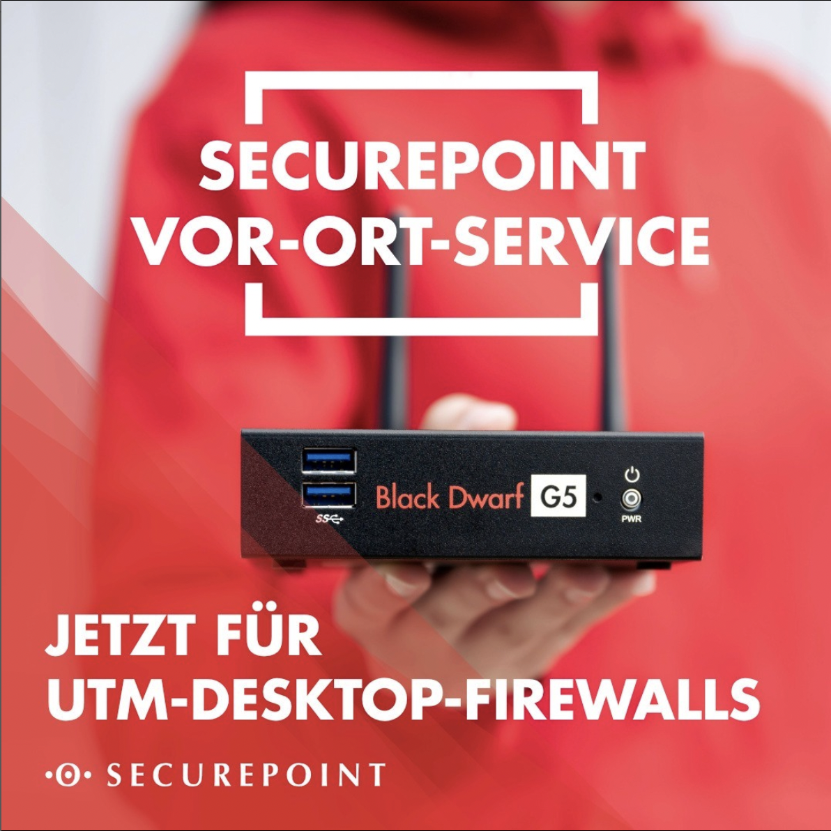 Securepoint Vor-Ort-Service – Black Dwarf G5 Desktop-Firewall